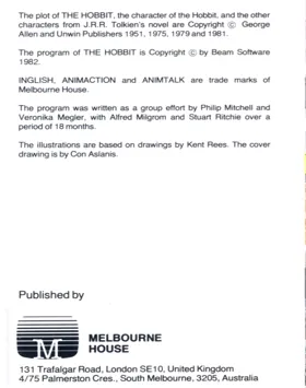 Hobbit, The v1.00 (19xx)(Melbourne House)(Disk 1 of 3)(Game Disk)[h TSTH] box cover back